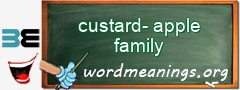 WordMeaning blackboard for custard-apple family